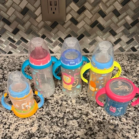 Colorful NUK Baby Bottles and Sippy Cup Set - Picture 2 of 2